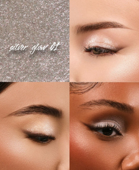 Тени для век «Love at first sight», оттенок 01 Silver Glow