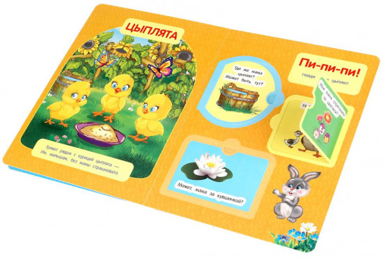 Книжка с окошками «Мамы и малыши»