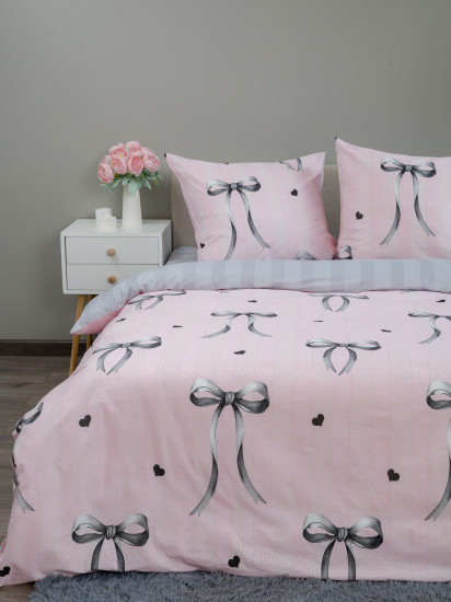Комплект постельного белья «Бантики серые»