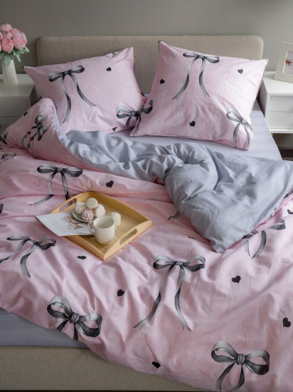 Комплект постельного белья «Бантики серые»