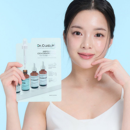Маска для лица тканевая охлаждающая с центеллой «Ampoule Shot Cica Cooling Mask»