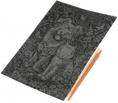 Скретчинг гравюра «Пёс и кот» - Фото 1