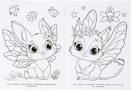 Раскраска «Пушистые феи»