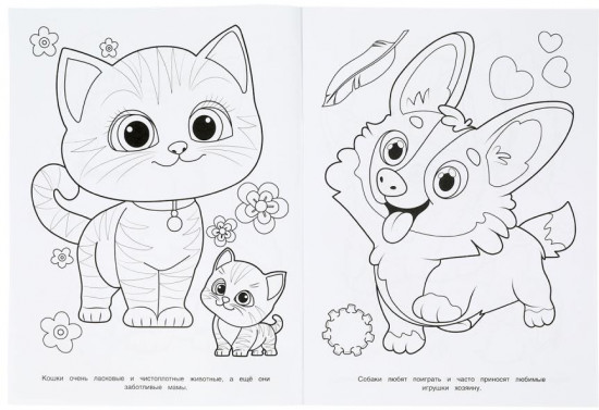 Раскраска «Забавные питомцы»