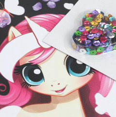 Аппликация из пайеток «Единорог» - Фото 3