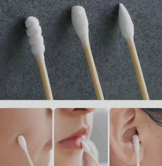 Набор ватных палочек бамбуковых двусторонних