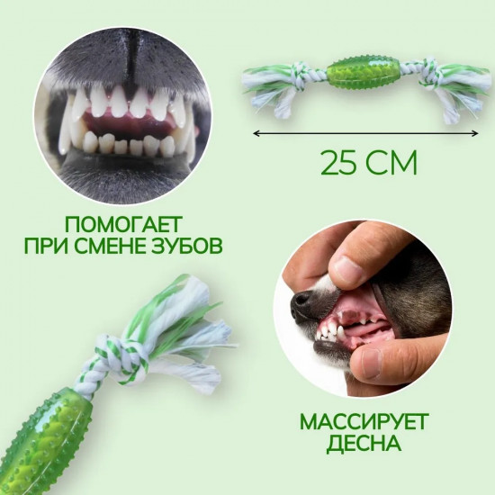 Игрушка для собак с ароматом мяты «Регби с канатом»