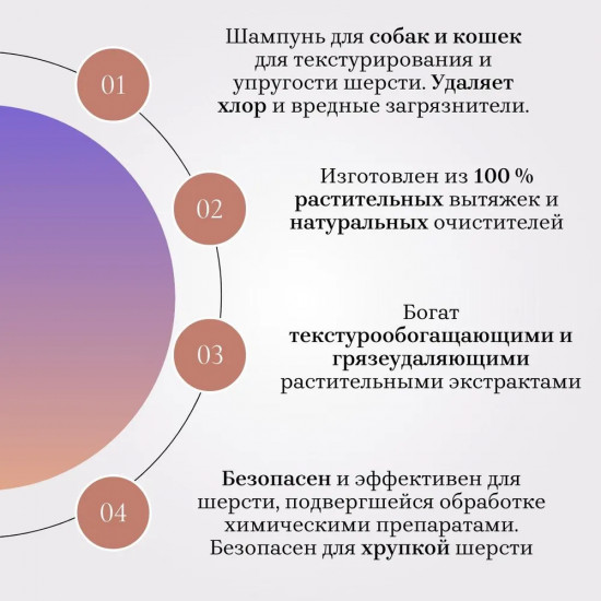 Шампунь для животных для жесткой шерсти «Crisp coat»