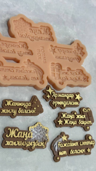 Силиконовый молд-палетка «Жана Жылынызбен»