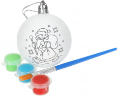 Роспись ёлочной игрушки «Дед Мороз» - Фото 1