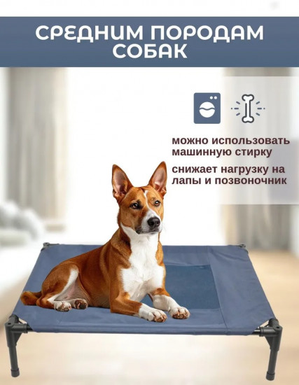 Лежанка-шезлонг каркасная для собак