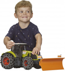 Трактор «Claas Axion 950» с цепями противоскольжения и снегоуборочным ковшом - Фото 1