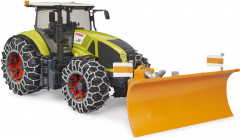 Трактор «Claas Axion 950» с цепями противоскольжения и снегоуборочным ковшом - Фото 8