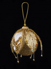 Винтажный шар с зеркальным цветком «Царская ягода» - Фото 4