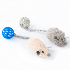 Набор игрушек для кошек с кошачьей мятой «Мышки с хвостами-шариками» - Фото 1