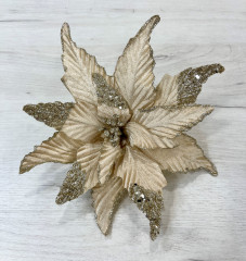 Украшение ёлочное на клипсе «Пуансеттия» - Фото 1