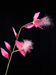 Декоративное интерьерное украшение «Веточка колокольчика с перьями» - Фото 2