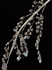 Декоративное интерьерное украшение «Веточка из бисера, кристаллов и бусин» - Фото 4