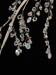 Декоративное интерьерное украшение «Веточка из бисера, кристаллов и бусин» - Фото 5