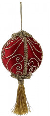 Ёлочная игрушка «Шар с кисточкой» - Фото 1