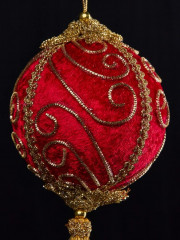 Ёлочная игрушка «Шар с кисточкой» - Фото 3