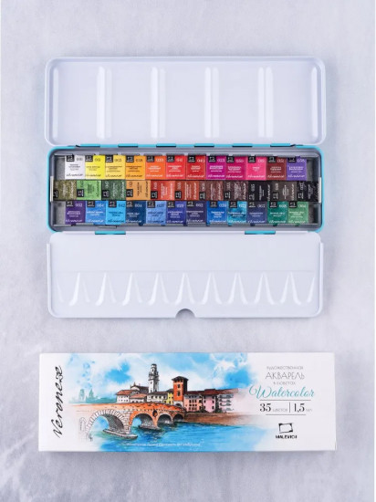 Набор акварели в кюветах