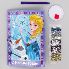 Мозаика алмазная для детей на открытке «Холодное сердце» - Фото 3