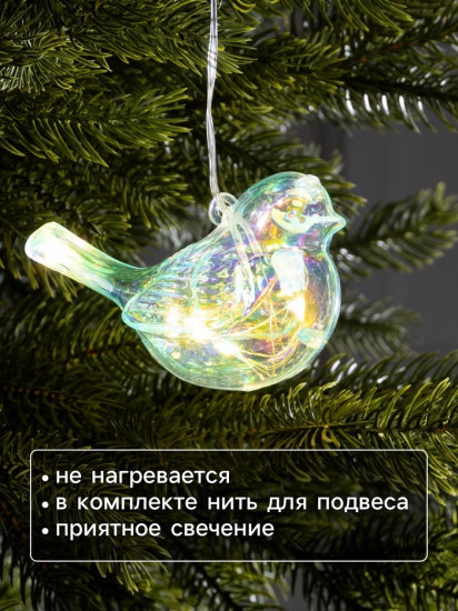 Игрушка ёлочная светодиодная «Снегирь»