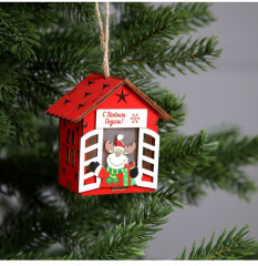 Игрушка ёлочная «Дом с оленем» - Фото 4