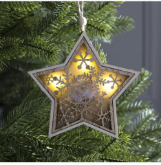 Игрушка ёлочная «Звезда в снежинках» - Фото 3