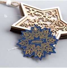 Игрушка ёлочная «Звезда в снежинках» - Фото 6