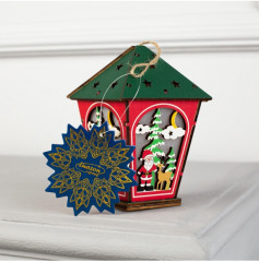 Игрушка ёлочная «Фонарь с Дедом Морозом» - Фото 6