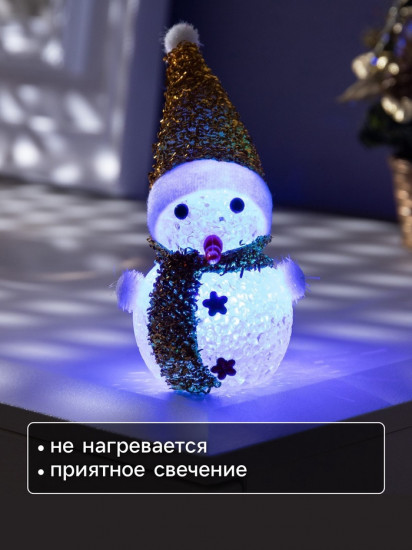 Игрушка ёлочная «Золотистый снеговичок»