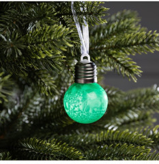 Шар ёлочный «Зимний узор зелёный» - Фото 4