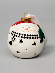 Шар ёлочный с подсветкой «Снеговик» - Фото 5