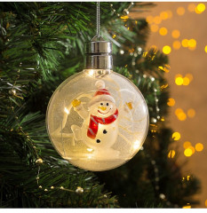 Шар ёлочный «Снеговик» - Фото 3
