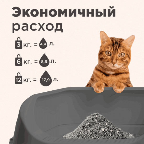 Наполнитель для кошачьего туалета с активированным углем