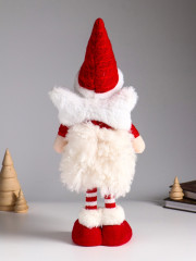 Кукла интерьерная текстильная «Ангелочек в меховой юбочке и красном колпаке» - Фото 2