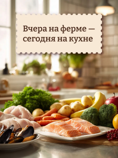 Корм беззерновой для взрослых собак крупных пород со свежей индейкой, уткой, лососем «Turkey, Duck & Salmon»