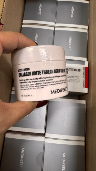 Лифтинг-крем для шеи с пептидами и коллагеном «Premium Collagen Naite Thread Neck Cream 2.0»