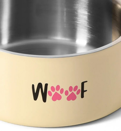Миска с прорезиненным дном для кошек и собак «Woof»