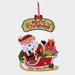 Украшение новогоднее настенное «Дед мороз на санках» - Фото 1