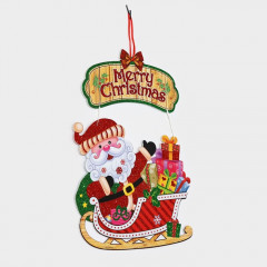 Украшение новогоднее настенное «Дед мороз на санках» - Фото 2