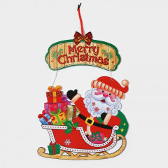 Украшение новогоднее настенное «Дед мороз на санках» - Фото 5