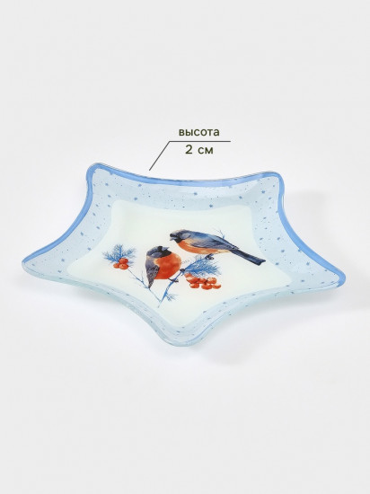 Блюдо сервировочное «Снегири на ветке»