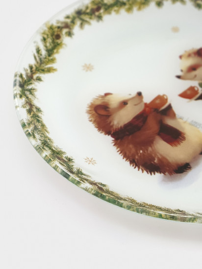Тарелка «Новогодние зверята»