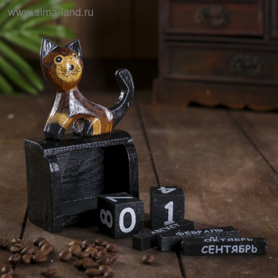 Вечный календарь настольный «Котик»