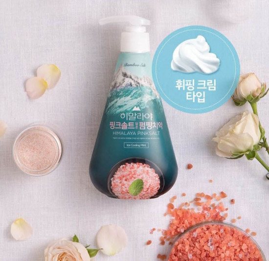 Зубная паста с розовой гималайской солью «Bamboo Toothpaste Floral Mint Perioe»