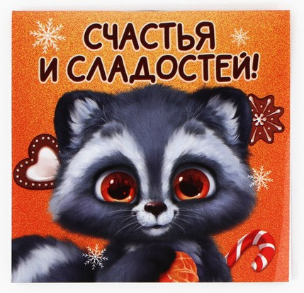 Набор подарочный «Новогодний енот. Счастья и сладостей!»