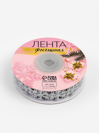 Лента декоративная фигурная «Снежинки»